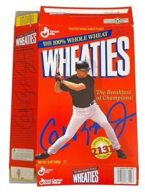 General Mills Wheaties Cal Ripken Rare No Logo Error Flat Box Baltimore Orioles